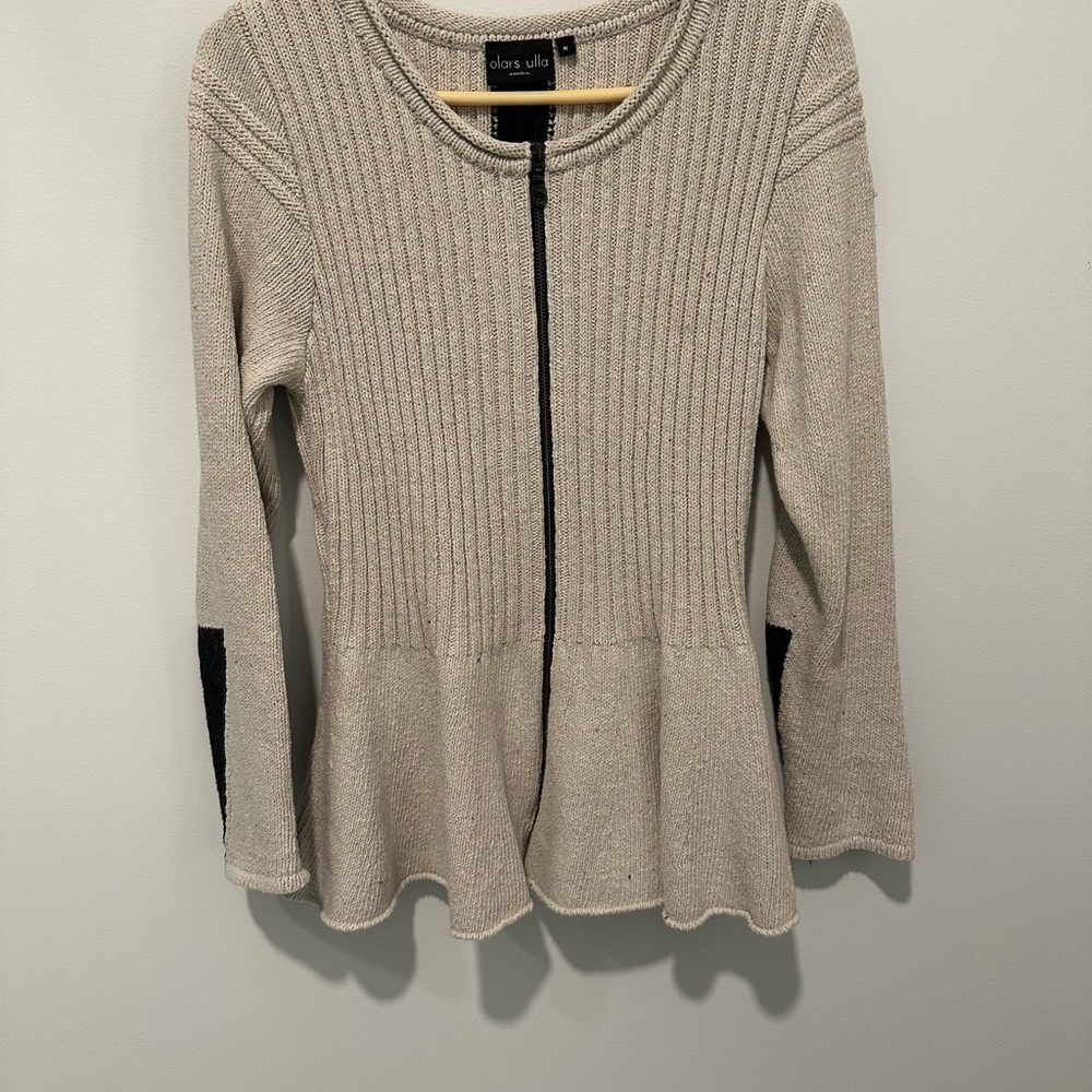 Olars Ulla Knit Sweater, Made from Recycled Jeans, Sz M, Sweden